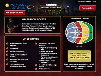 Live Nation VIP Landing Page